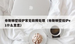 帝斯顿壁挂炉常见故障处理（帝斯顿壁挂炉e1什么意思）