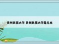 贵州民族大学 贵州民族大学是几本