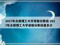 2017年太原理工大学录取分数线 2017年太原理工大学录取分数线是多少