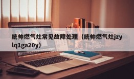 统帅燃气灶常见故障处理（统帅燃气灶jzylq1ga20y）