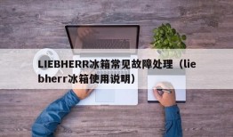 LIEBHERR冰箱常见故障处理（liebherr冰箱使用说明）