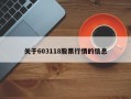 关于603118股票行情的信息