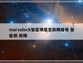 marsalock智能锁常见故障维修 智能锁 故障