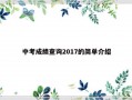 中考成绩查询2017的简单介绍