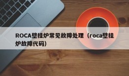 ROCA壁挂炉常见故障处理（roca壁挂炉故障代码）