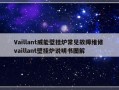 Vaillant威能壁挂炉常见故障维修 vaillant壁挂炉说明书图解