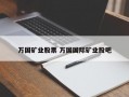 万国矿业股票 万国国际矿业股吧