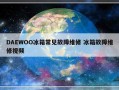 DAEWOO冰箱常见故障维修 冰箱故障维修视频